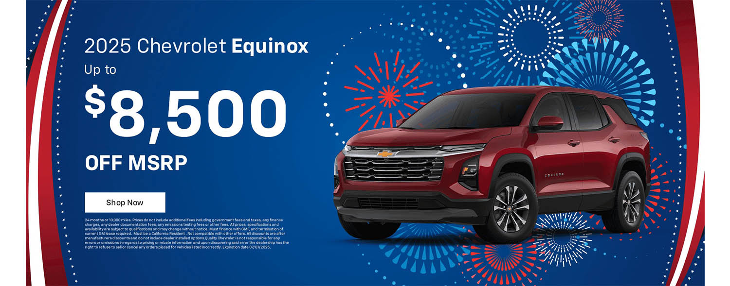 Up to $8,500 Off MSRP 2025 Chevrolet Equinox