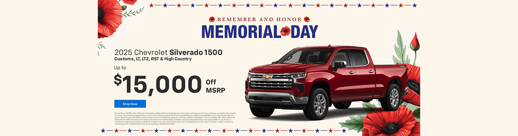 Memorial Day Offers at Quality Chevrolet