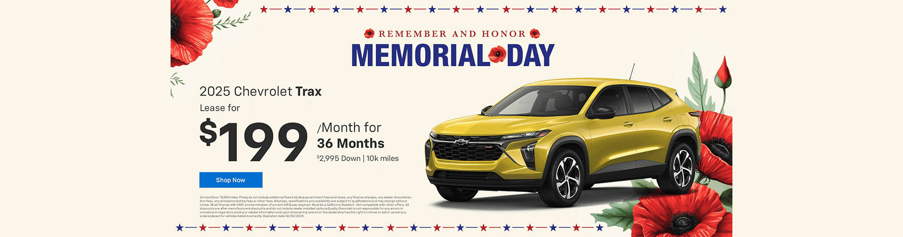 Lease Chevrolet Trax For $199 /mo for 36 Months